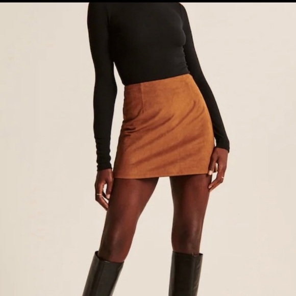 Abercrombie & Fitch Dresses & Skirts - Abercrombie & Fitch Vegan Suede Brown Mini Skirt
